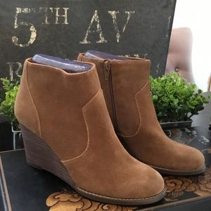 Sole/society PATSY wedge bootie Macadamia suede 9M